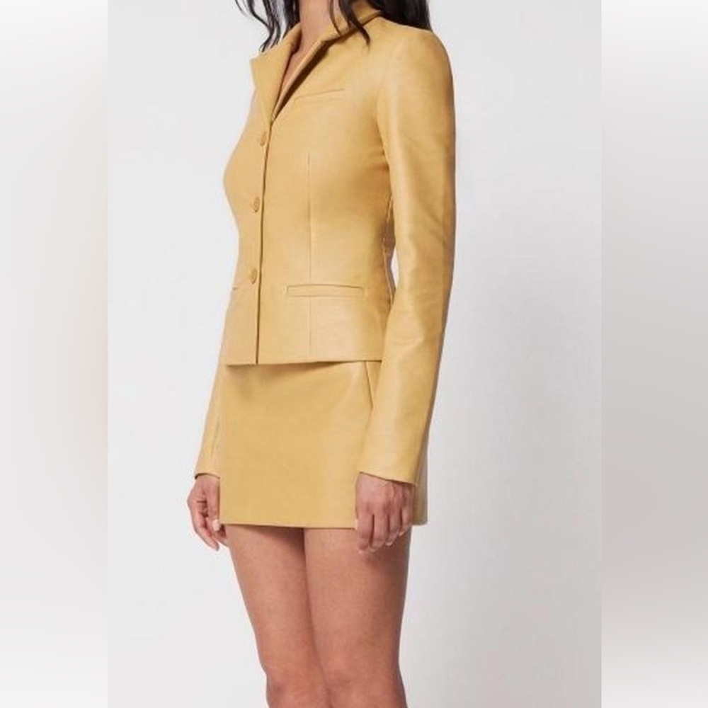 KHY Tan Blazer Jacket and Skirt set - Picture 2 of 5